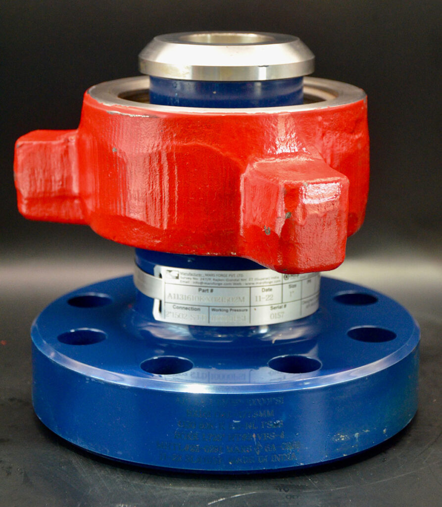 a weco flange and integral crossover crafted by ATF OILFIELD SA DE CV.